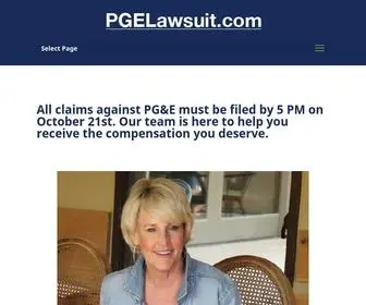 Pgelawsuit.com(PG&amp;E Lawsuit) Screenshot