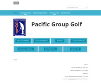 Pggolf.org(Pacific Group Golf) Screenshot