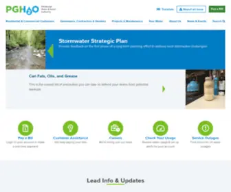PGH2O.com(The Pittsburgh Water & Sewer Authority) Screenshot