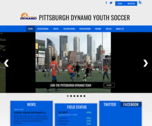 PGHDynamo.org(Pittsburgh Dynamo Soccer) Screenshot