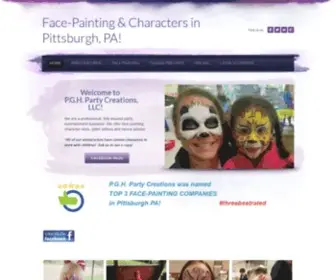 PGhpartycreations.com(Face-Painting & Characters in Pittsburgh, PA) Screenshot