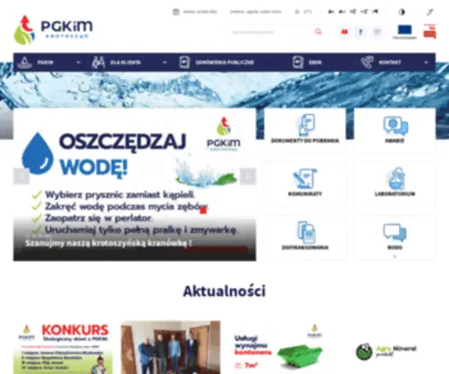 Pgkimkrotoszyn.pl(Oficjalny serwis internetowy Przedsiębiorstwa Gospodarki Komunalnej i Mieszkaniowej w Krotoszynie) Screenshot