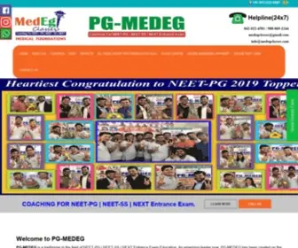 Pgmedeg.com(PG-MEDEG Best Coaching For NEET) Screenshot