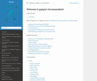 PGMPY.org(Pgmpy 0.1.19 documentation) Screenshot