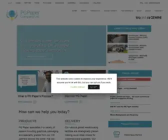 Pgpaper.com(Paper manufacturers UK) Screenshot