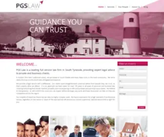 PGslaw.co.uk(Personal & Business Solicitors South Tyneside) Screenshot