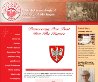 PGSM.org(Polish Genealogical Society of Michigan) Screenshot