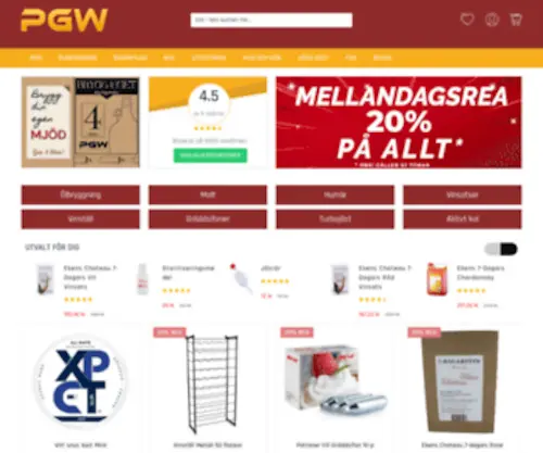 PGW.se(PGW Produkter AB) Screenshot