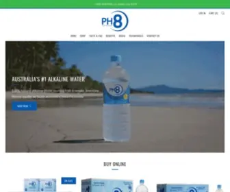 PH8.com.au(PH8 Natural Alkaline Water) Screenshot