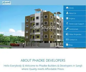Phadke-Developers.com(Phadke Builders & Developers offers 1 & 2 BHK flat in Sangli) Screenshot