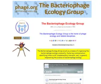 Phage.org(Bacteriophage Ecology Group) Screenshot