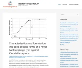 Phages.org(Bacteriophage forum) Screenshot