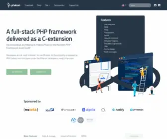 Phalconphp.com(High Performance PHP Framework) Screenshot