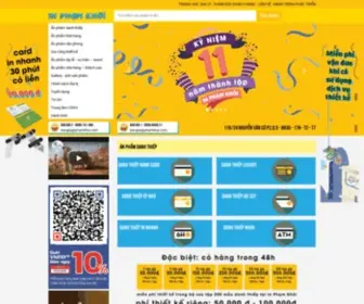 Phamkhoi.com(In ấn thiết kế Phạm Khôi) Screenshot