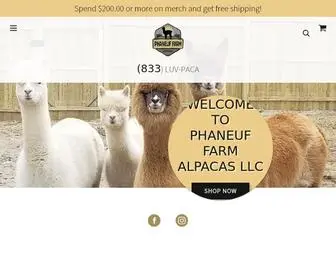 Phaneuffarmalpacas.com(Phaneuf Farm Alpacas LLC) Screenshot