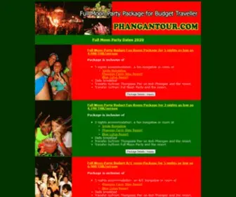 Phangantour.com(Full Moon Party Package for Budget Traveller) Screenshot