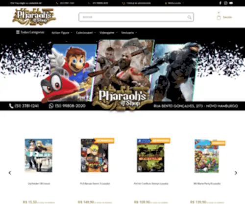 Pharaohshop.com.br(Pharaoh's Shop) Screenshot