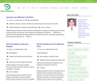 Pharmabeginers.com(Depyrogenating tunnel – qualification protocol (pq)) Screenshot