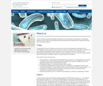 Pharmaceutical-Microbiology.org(Pharmaceutical Microbiology Interest Group) Screenshot