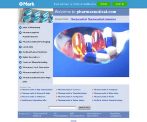 Pharmaceutical.com(Forsale Lander) Screenshot