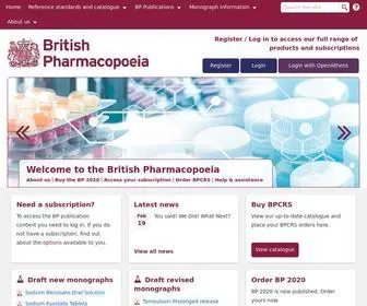 Pharmacopoeia.com(British Pharmacopoeia) Screenshot