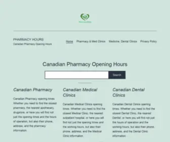 Pharmacymoon.com(Canadian Pharmacy Opening Times) Screenshot