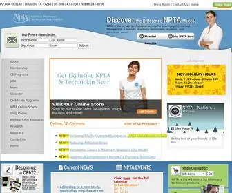 Pharmacytechnician.org(National Pharmacy Technician Association (NPTA)) Screenshot