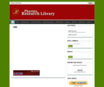 Pharmaresearchlibrary.com(HomePharma Research Library) Screenshot