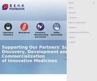 Pharmaron.com(Contract Research Organization) Screenshot