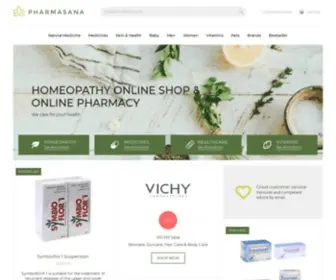 Pharmasana.co.uk(Homeopathic online pharmacy for homeopathic remedies) Screenshot
