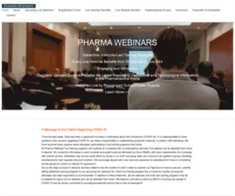 Pharmawebinars.com(Pharma Webinars) Screenshot