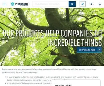 Pharmco.com(Ethyl Alcohol 190 & 200 proof and High Purity Solvents) Screenshot