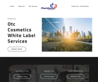 Pharmhousedist.com(OTC Cosmetics White Label Manufacturing) Screenshot