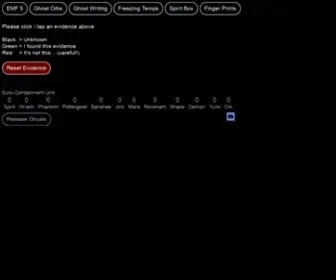 Phasmocalc.com(Phasmophobia Calculator) Screenshot