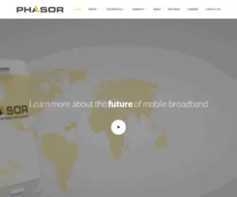 Phasorsolutions.com(Learn more about the future of mobile broadband) Screenshot