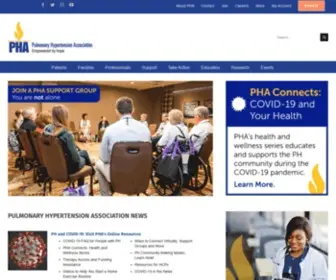 Phassociation.org(Pulmonary Hypertension Association) Screenshot