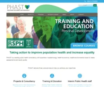 Phast.org.uk(Taking action to improve population health and increase equality) Screenshot