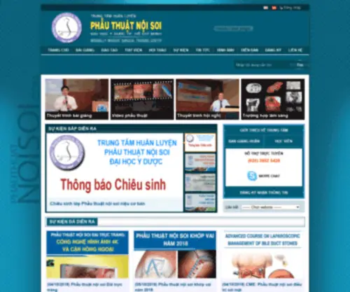 Phauthuatnoisoi.com(Trung tâm huấn luyện phẫu thuật nội soi) Screenshot