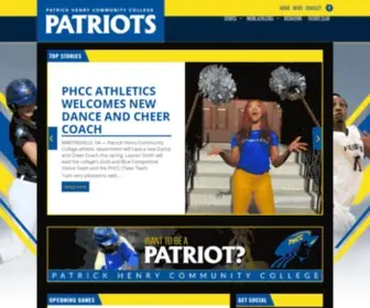 PHCCsports.com(Patrick Henry C.C) Screenshot