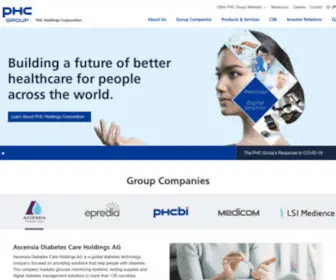 PHCHD.com(PHC Holdings Corporation) Screenshot