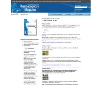 Phcog.com(Pharmacognosy Magazine) Screenshot