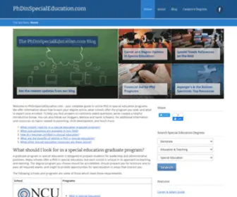 Phdinspecialeducation.com(Online PhD in Special Education Programs) Screenshot