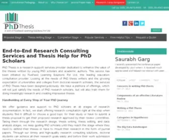 PHDthesis.in(PhD Thesis Writing Services In Bangalore) Screenshot