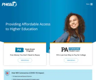 Pheaa.net(One of the Nation's Leading Student Aid Organizations) Screenshot
