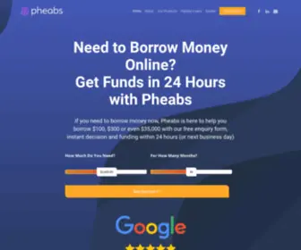 Pheabs.com(Borrow Money Online) Screenshot