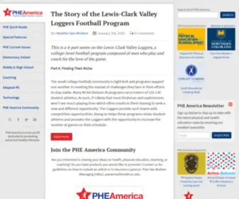 Pheamerica.org(Physical and Health Education) Screenshot
