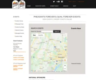 Pheasantsforeverevents.org(Events Home) Screenshot