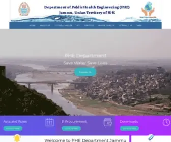 Phejammu.com(PHE Department Jammu and Kashmir Government) Screenshot