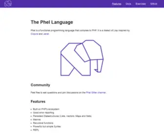 Phel-Lang.org(The official website of the Phel language. Phel) Screenshot