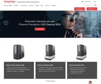 Phenom-World.com(Phenom Scanning Desktop Electron Microscopy Solutions) Screenshot